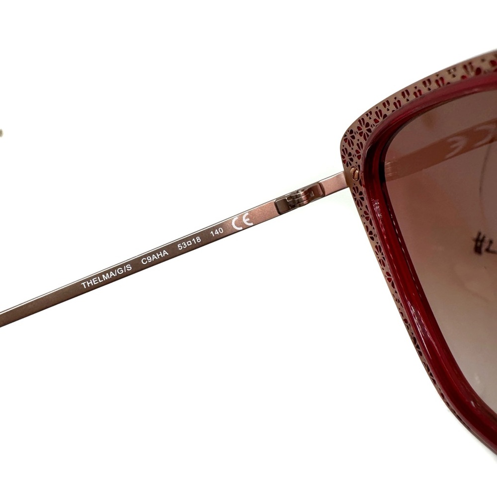 Kate Spade New York Thelma Cat Eye Sunglasses 53MM Red Gold Hello Sunshine 2 - Picture 8 of 10